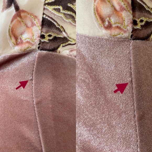 Windsor Floral Velvet Hook-Eye Closure Scoop Neck Zip-Up Dress Women’s Medium - Picture 12 of 16